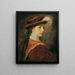 Dame met verenhoed - Hans Canon — ingelijst kunstwerk aan de muur