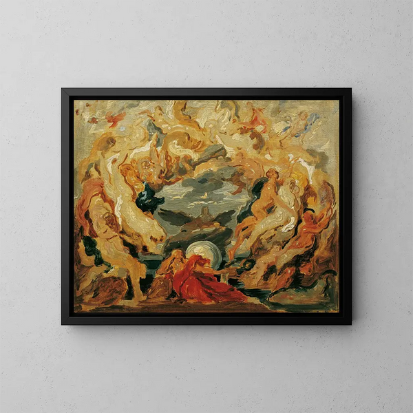 Le cycle de la vie - Hans Canon — ingelijst kunstwerk aan de muur