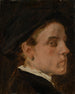 Studie van een portret van de schilder Wilhelm Trübner - Hans Canon — weergave van het kunstwerk