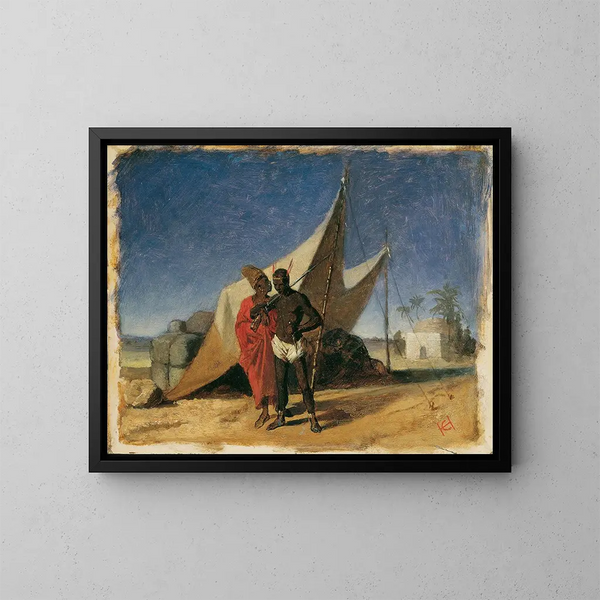 scène in Noord-Afrika - Hans Canon — ingelijst kunstwerk aan de muur
