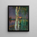 Bomen bij zonsondergang - Hans Emil Oberländer — ingelijst kunstwerk aan de muur
