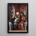 Joachim and Anne choosing a lamb for the sacrifice - Hans Fries — framed artwork on a wall
