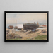 Een haven aan de Baltische Zee - Hans Gude — ingelijst kunstwerk aan de muur