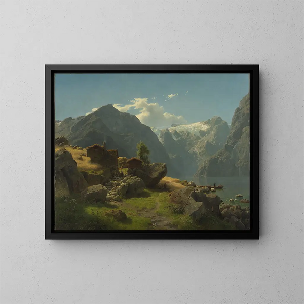 Balestrand - Hans Gude — ingelijst kunstwerk aan de muur