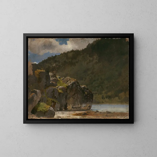 van Kvamsy in de Sognefjord - Hans Gude — ingelijst kunstwerk aan de muur