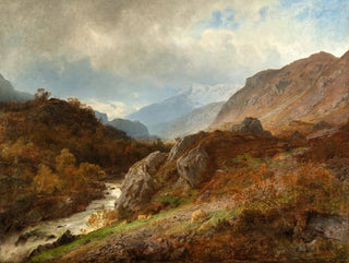 Hans Gude - Mountain Landscape.webp