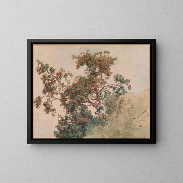 Rognebrtre Vang - Hans Gude — ingelijst kunstwerk aan de muur