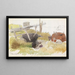 Plaats van wassen op het strand van Feste - Hans Gude — ingelijst kunstwerk aan de muur