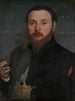 portret van een edelman met een valk - Hans Holbein de Jonge — weergave van het kunstwerk