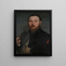 portret van een edelman met een valk - Hans Holbein de Jonge — ingelijst kunstwerk aan de muur