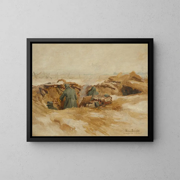 Beschermingsgraaf - Hans Larwin — ingelijst kunstwerk aan de muur