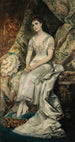 Portret van een zittende dame, misschien gravin Bianca Teschenberg - Hans Makart — weergave van het kunstwerk
