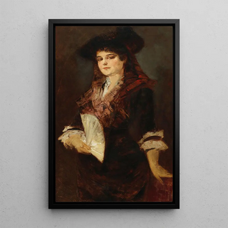 Hans Makart - Portrait Of A Lady With A Fan.webp