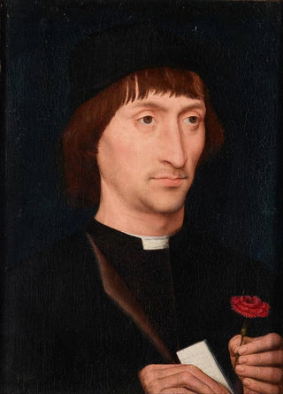 Hans Memling - Portrait of a Man with a Pink.webp