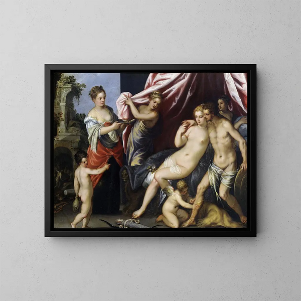 Venus en Mars - Hans Rottenhammer — ingelijst kunstwerk aan de muur