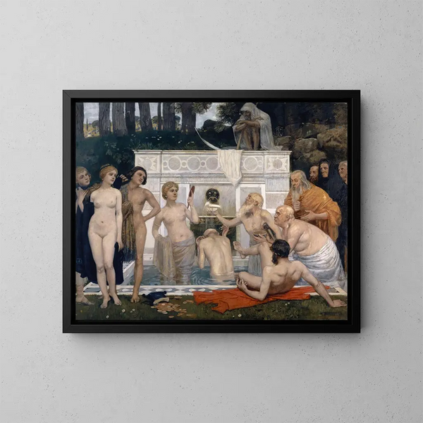 La Fontaine de jouvence - Hans Sandreuter — ingelijst kunstwerk aan de muur