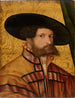 portret van een man met hoed - Hans Schäufelein de Oude — weergave van het kunstwerk