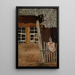 Coin de maison paysanne avec clôture de jardin et poule - Hans Thoma — ingelijst kunstwerk aan de muur