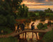 De Brug Zomeravond - Hans Thoma — weergave van het kunstwerk