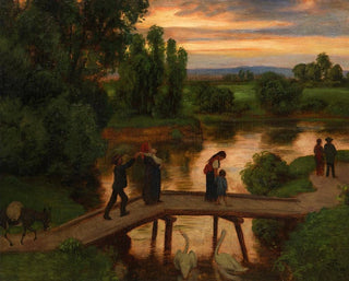 Hans Thoma - Die Brcke Sommerabend.webp
