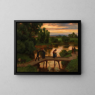 Hans Thoma - Die Brcke Sommerabend.webp