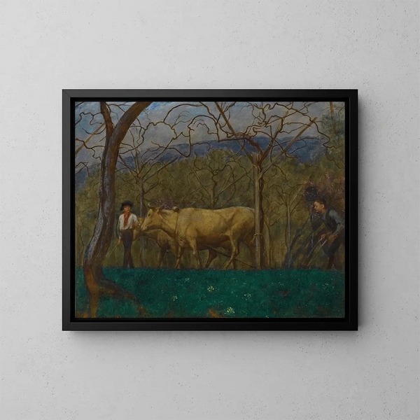 Schemering aan het Gardameer - Hans Thoma — ingelijst kunstwerk aan de muur