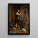 Nourrir les poules - Hans Thoma — ingelijst kunstwerk aan de muur