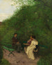 In de tuin - Hans Thoma — weergave van het kunstwerk