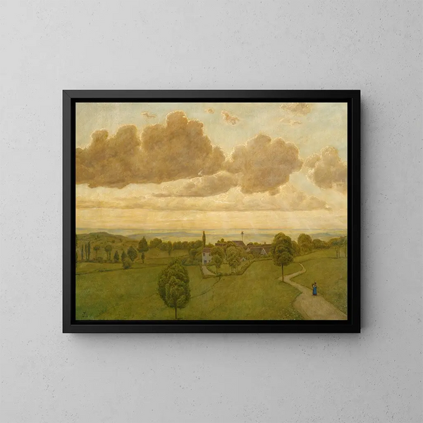 Landschap - Hans Thoma — ingelijst kunstwerk aan de muur