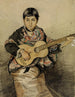 Femme napolitaine avec guitare - Hans Thoma — artwork view