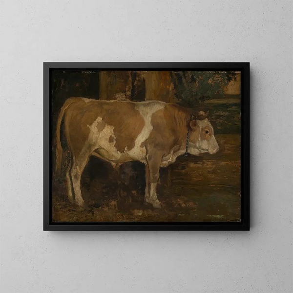 Koe in het bos - Hans Thoma — ingelijst kunstwerk aan de muur