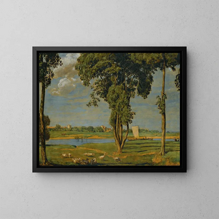 Hans Thoma - On The Banks Of The River Main.webp