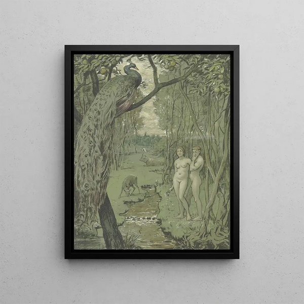 Hans Thoma - Paradise with Peacock.webp