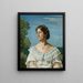 Portrait of the artist Ella Blaue's adopted daughter - Hans Thoma — framed artwork on a wall