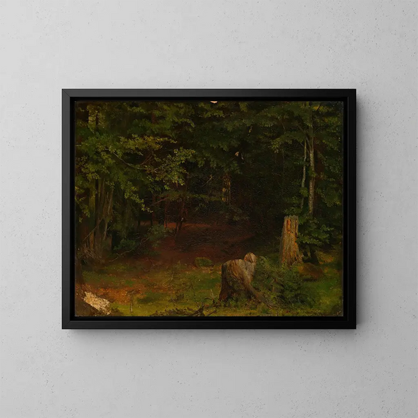Binnen in het bos - Hans Thoma — ingelijst kunstwerk aan de muur