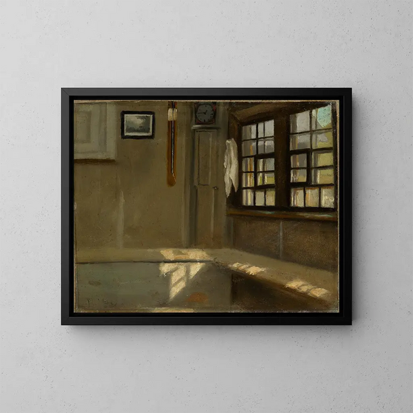 Hoekje in een boerderij - Hans Thoma — ingelijst kunstwerk aan de muur