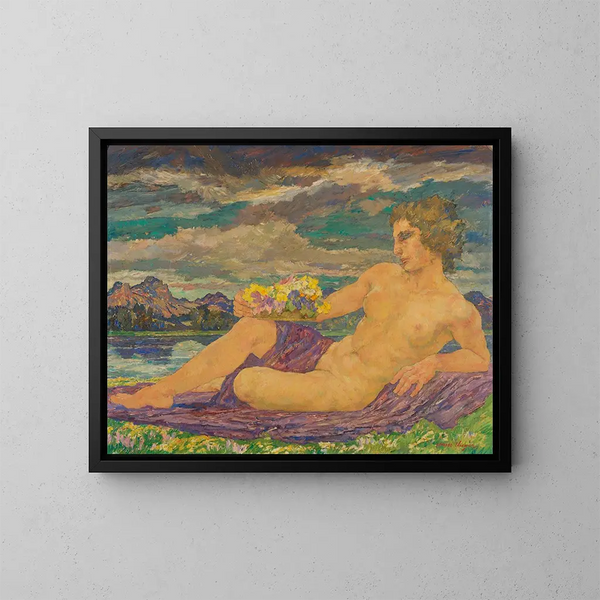 Ontwaken, studie - Hans Unger — ingelijst kunstwerk aan de muur