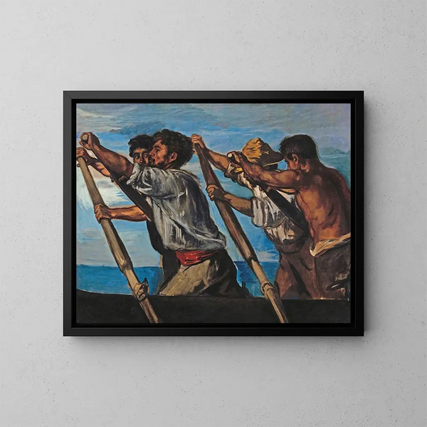 De roeiers - Hans von Marées — ingelijst kunstwerk aan de muur