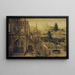 Tuinen van het paleis met de arme Lazarus op de voorgrond - Hans Vredeman de Vries — ingelijst kunstwerk aan de muur