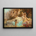 jonge vrouw liggend met putti - Hans Zatzka — ingelijst kunstwerk aan de muur
