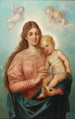 Madone met het Kind Jezus en putti - Hans Zatzka — weergave van het kunstwerk