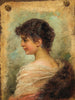 portret van een jonge vrouw in profiel - Hans Zatzka — weergave van het kunstwerk