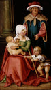 Marie Salomé en Zébédée met hun zonen Jacob de Meerdere en Johannes de Evangelist - Hans von Kulmbach — weergave van het kunstwerk
