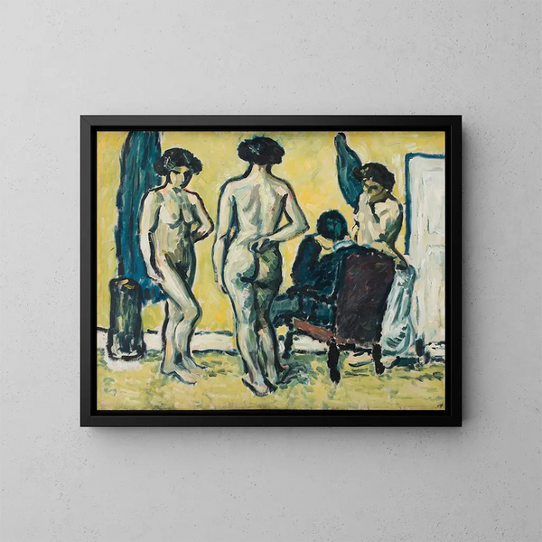 De Rechtspraak van Paris - Harald Giersing — ingelijst kunstwerk aan de muur