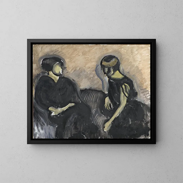 Twee dames - Harald Giersing — ingelijst kunstwerk aan de muur