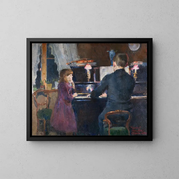 Grote Broer speelt - Harriet Backer — ingelijst kunstwerk aan de muur