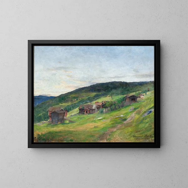 Landschap Eggeda - Harriet Backer — ingelijst kunstwerk aan de muur