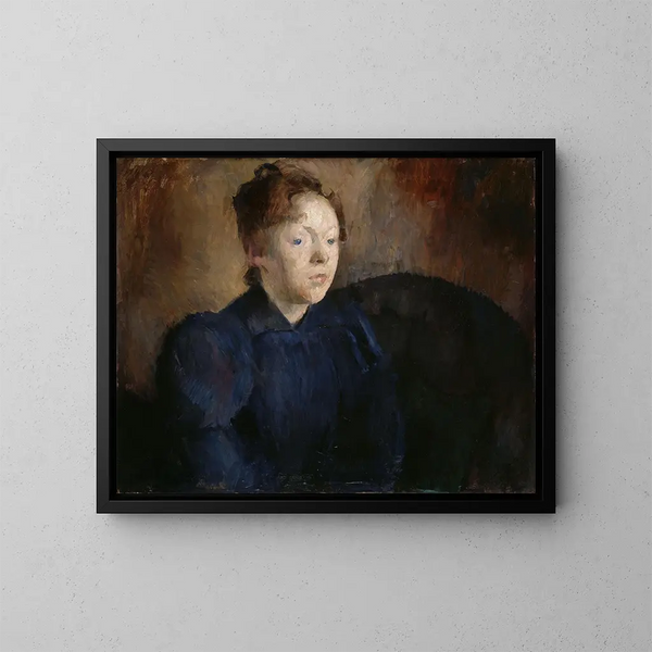 portret van Nenna Janson Nagel b Backer Lunde - Harriet Backer — ingelijst kunstwerk aan de muur