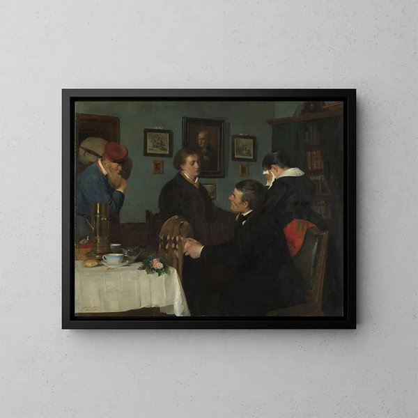 L'Adieu - Harriet Backer — ingelijst kunstwerk aan de muur