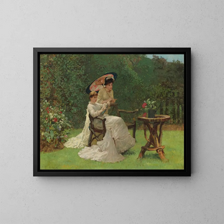 Hector Caffieri - Two Women In A Garden.webp